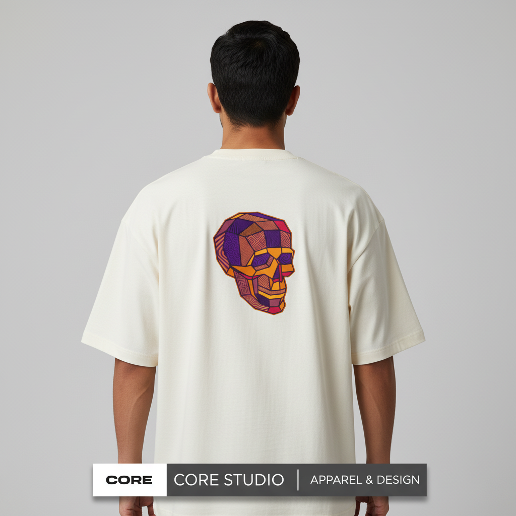 skull Unisex Terry Oversized Tee